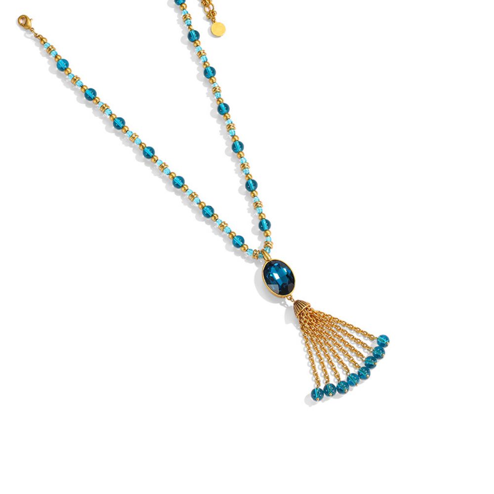 Vintage Tassel Beaded Necklace