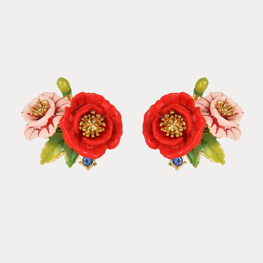 Corn Poppy Earring