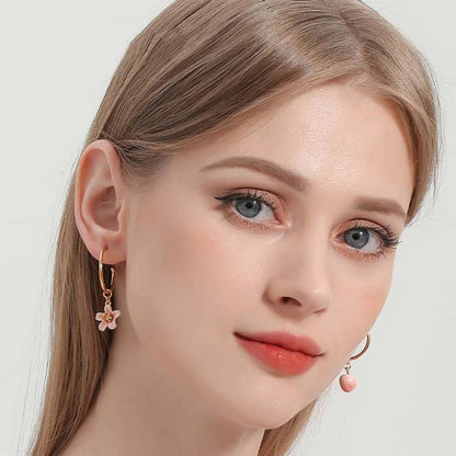 Peach Hoop Earrings