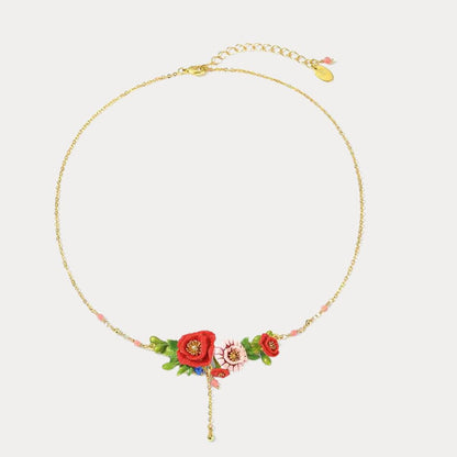 Corn Poppy Necklace