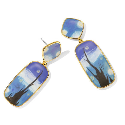 Blue Starry Night Earring