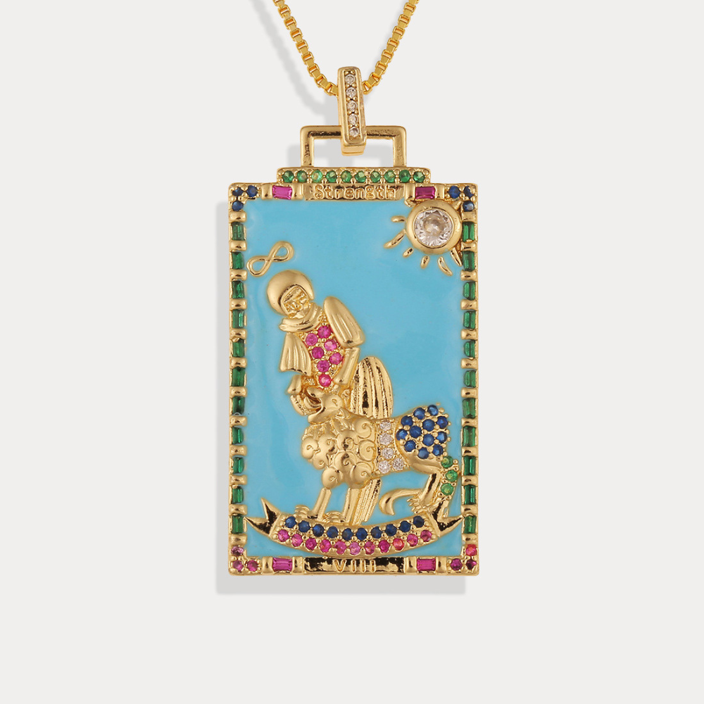 Tarot Card Necklace - Strength