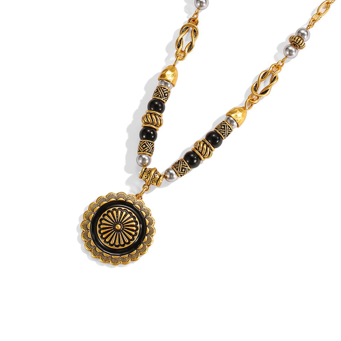 Vintage Sunflower Radiance Necklace