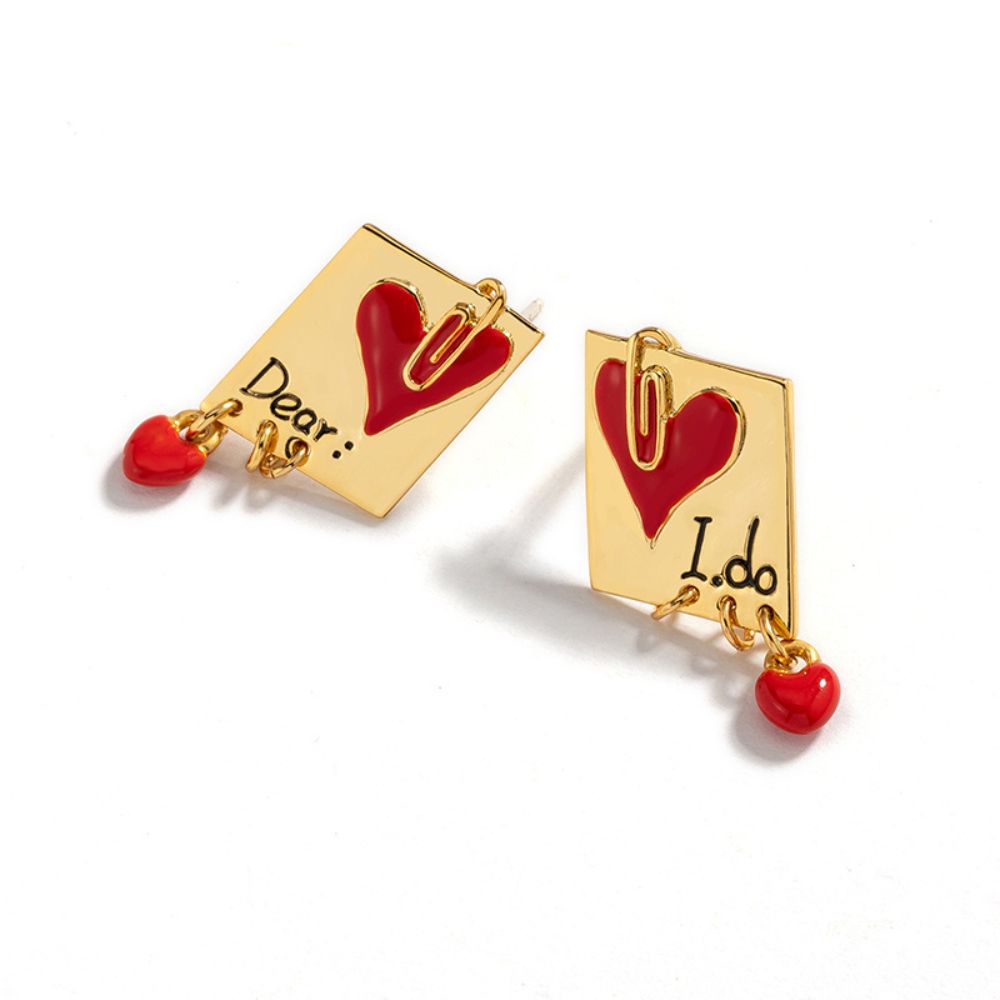 Heart Letter Earrings