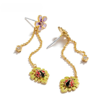 Ladybug Blossom Earrings