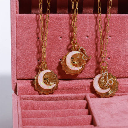 Celestial Zodiac Moon Necklace