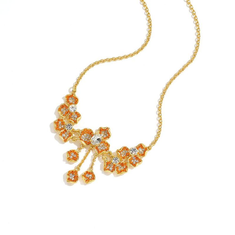 Vintage Blossom Tassel Necklace