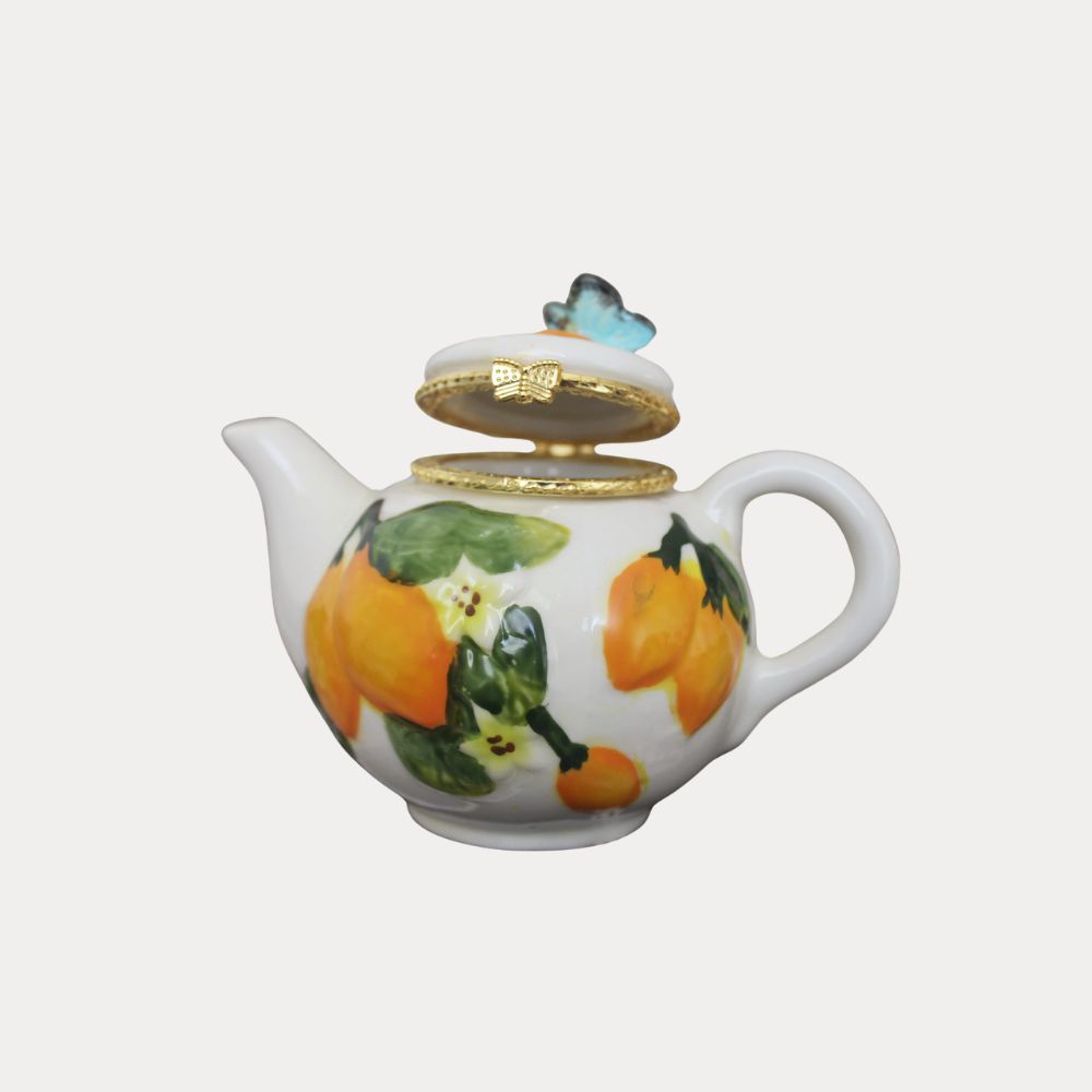 Citrus Charm Teapot Trinket Box