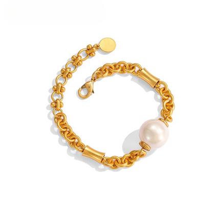 Vintage Golden Orb Chain Bracelet