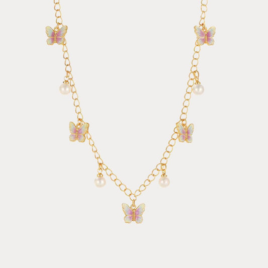 Butterfly Pearl Necklace