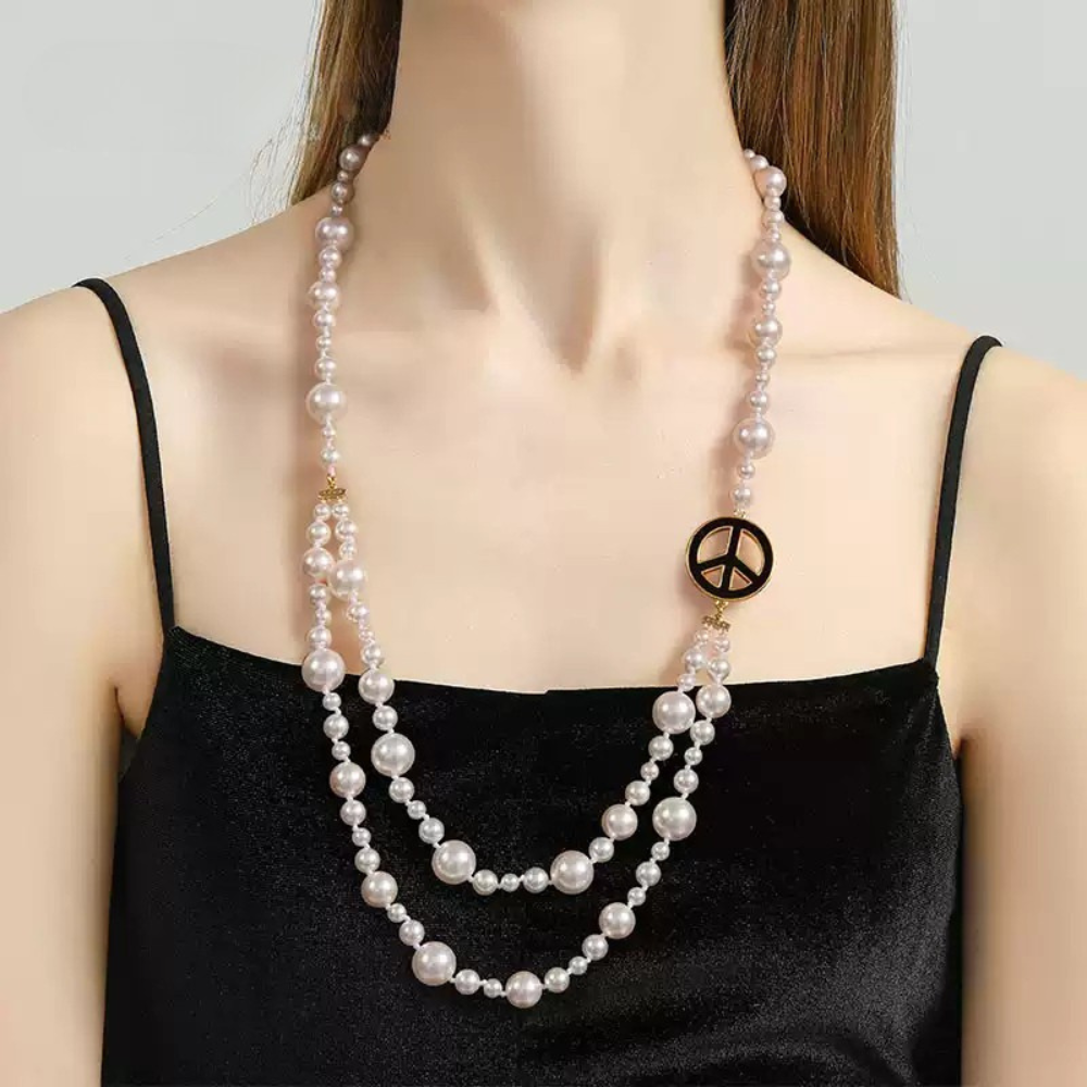 Symbol of Peace Pearl Necklace