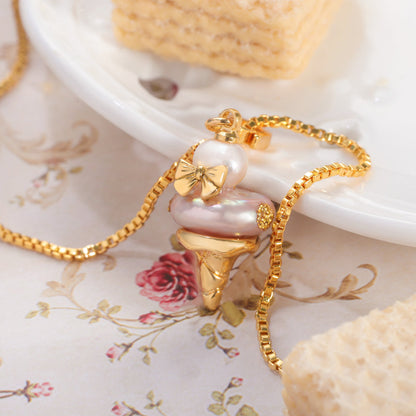 Ice Cream Pearl Necklace