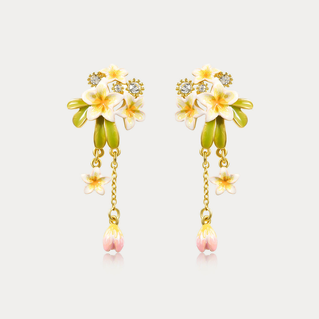 Plumeria Dangle Earrings
