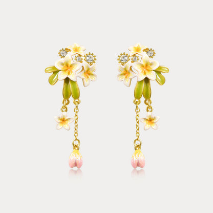 Plumeria Dangle Earrings