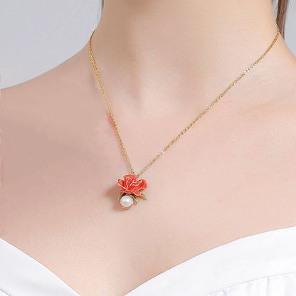 Red Rose Necklace