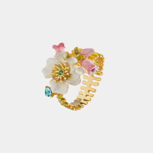 Raspberry & Lily of the Valley Ring