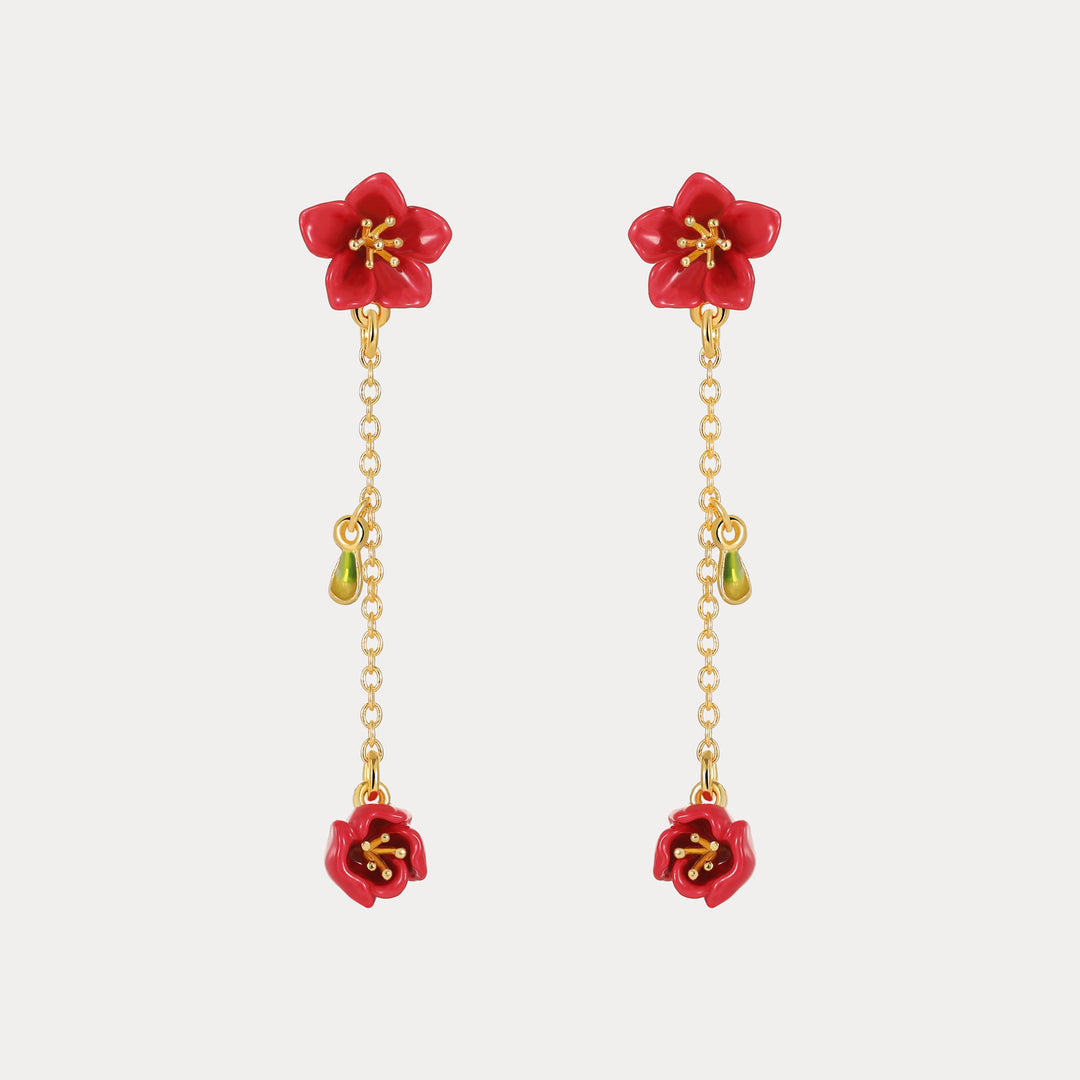 Begonia Flower Earrings