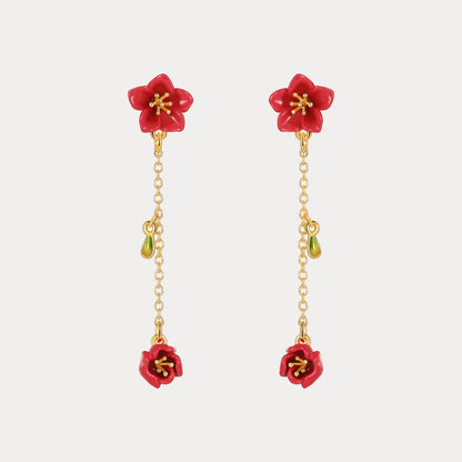 Begonia Flower Earrings