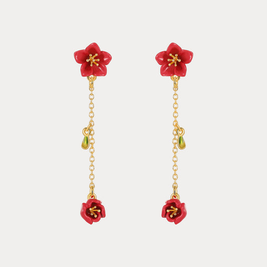 Begonia Flower Earrings