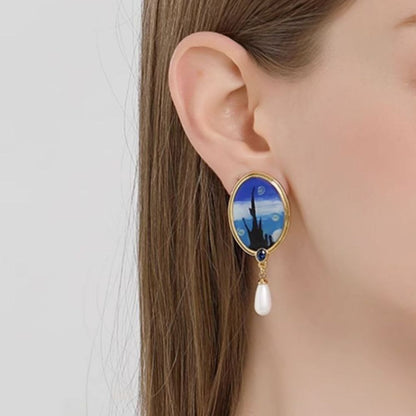 Blue Starry Night Earring