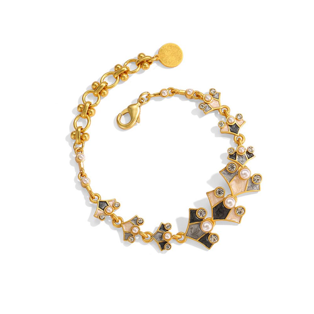 Vintage Petal Pearl Bracelet
