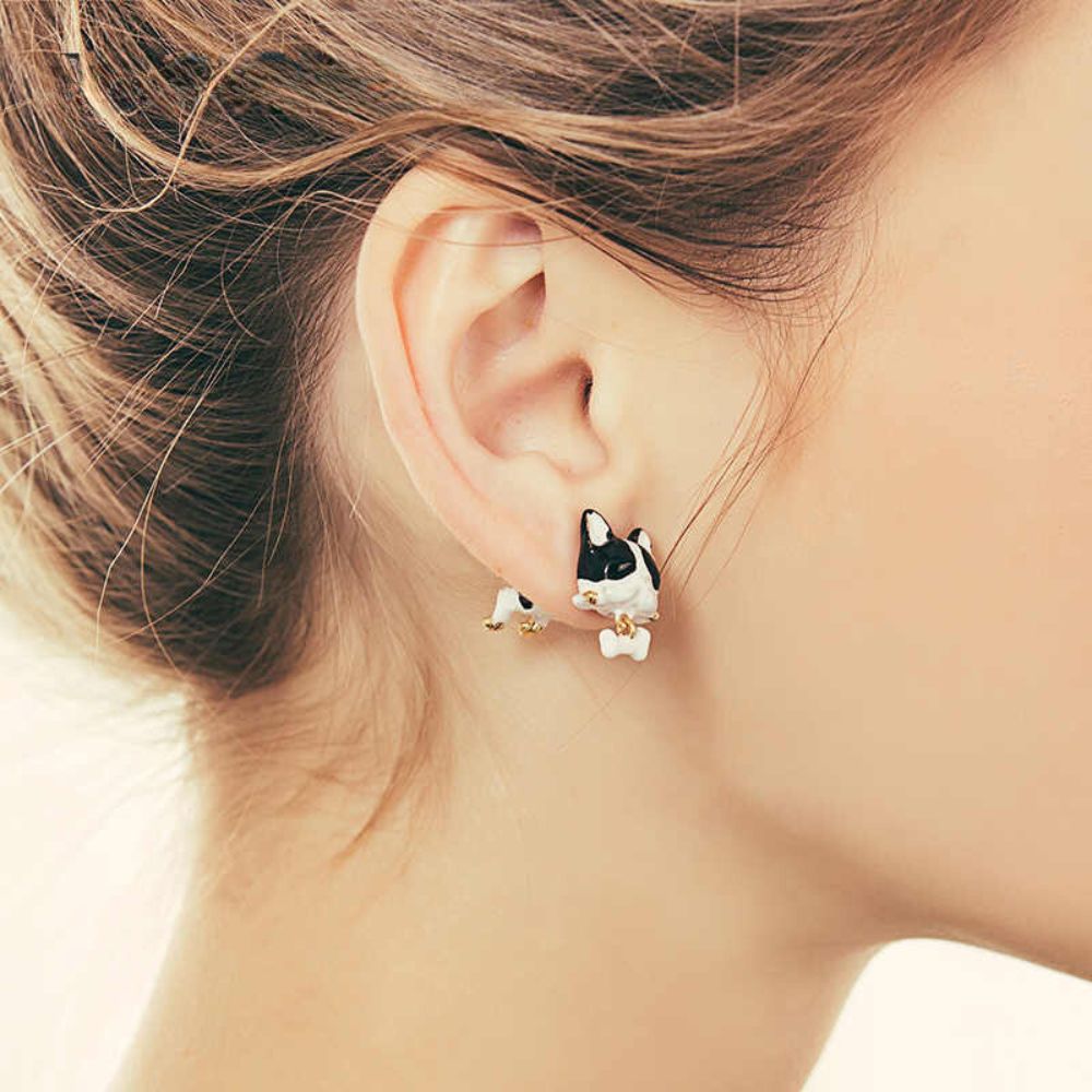 Bulldog Earrings