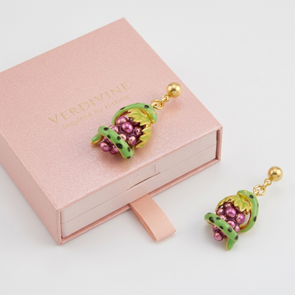 Snake and Grape Vine Earrings