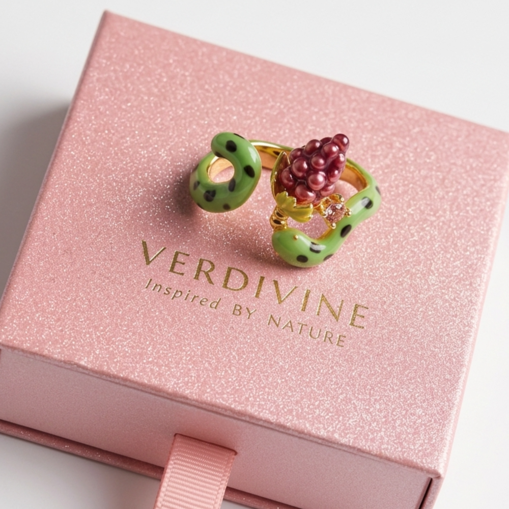 Snake and Grape Vine Ring