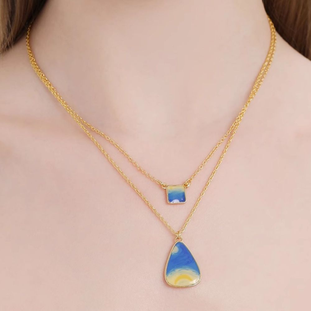 Blue Starry Night Necklace