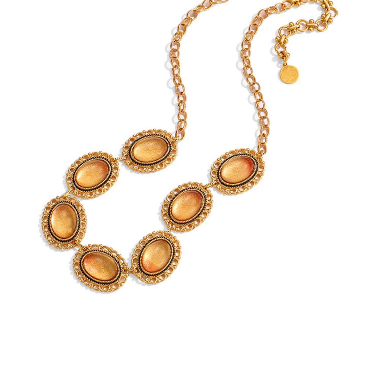 Vintage Lustrous Glazed Orb Necklace