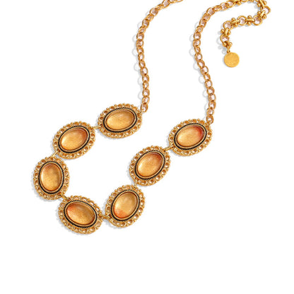 Vintage Lustrous Glazed Orb Necklace