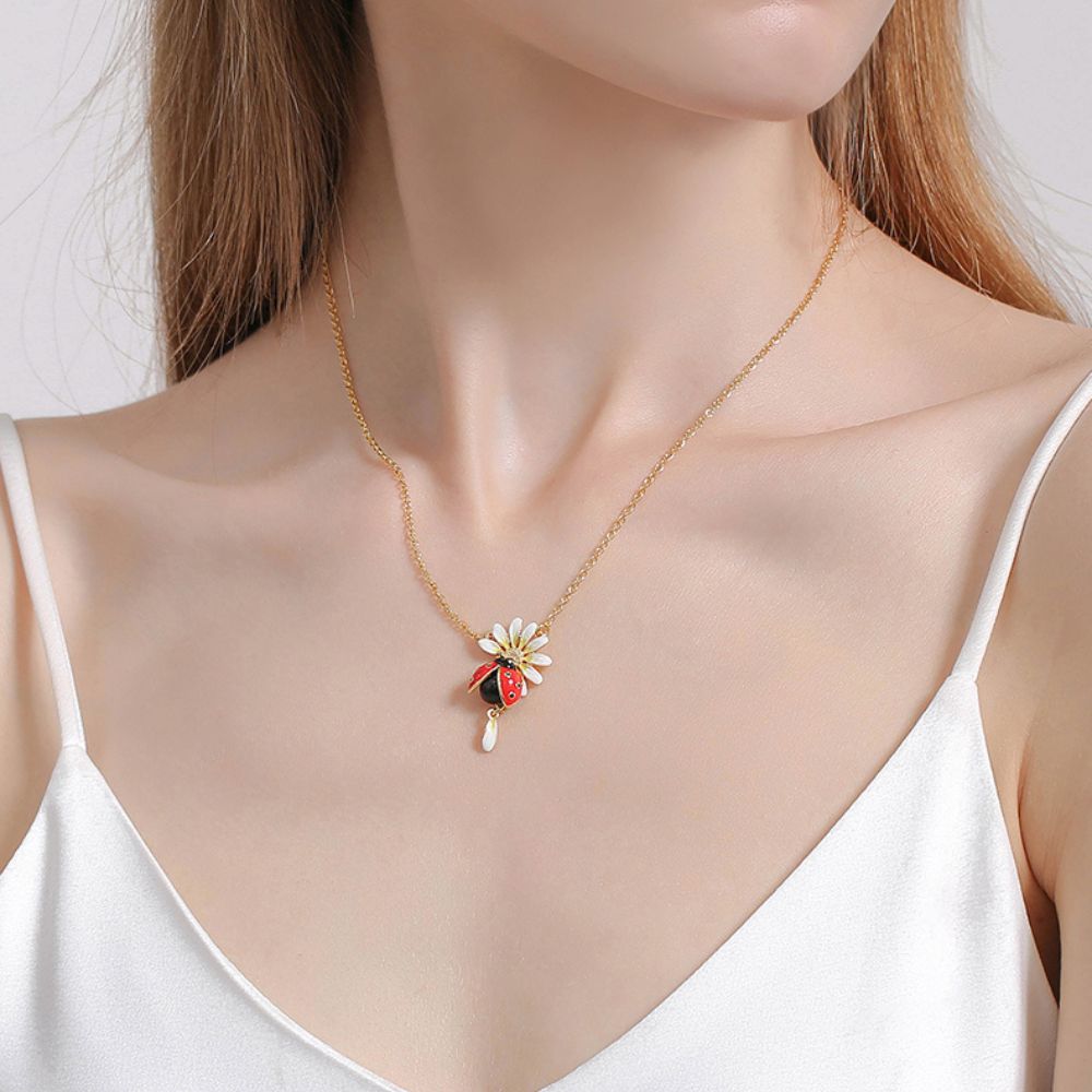 Daisy & Ladybug Necklace