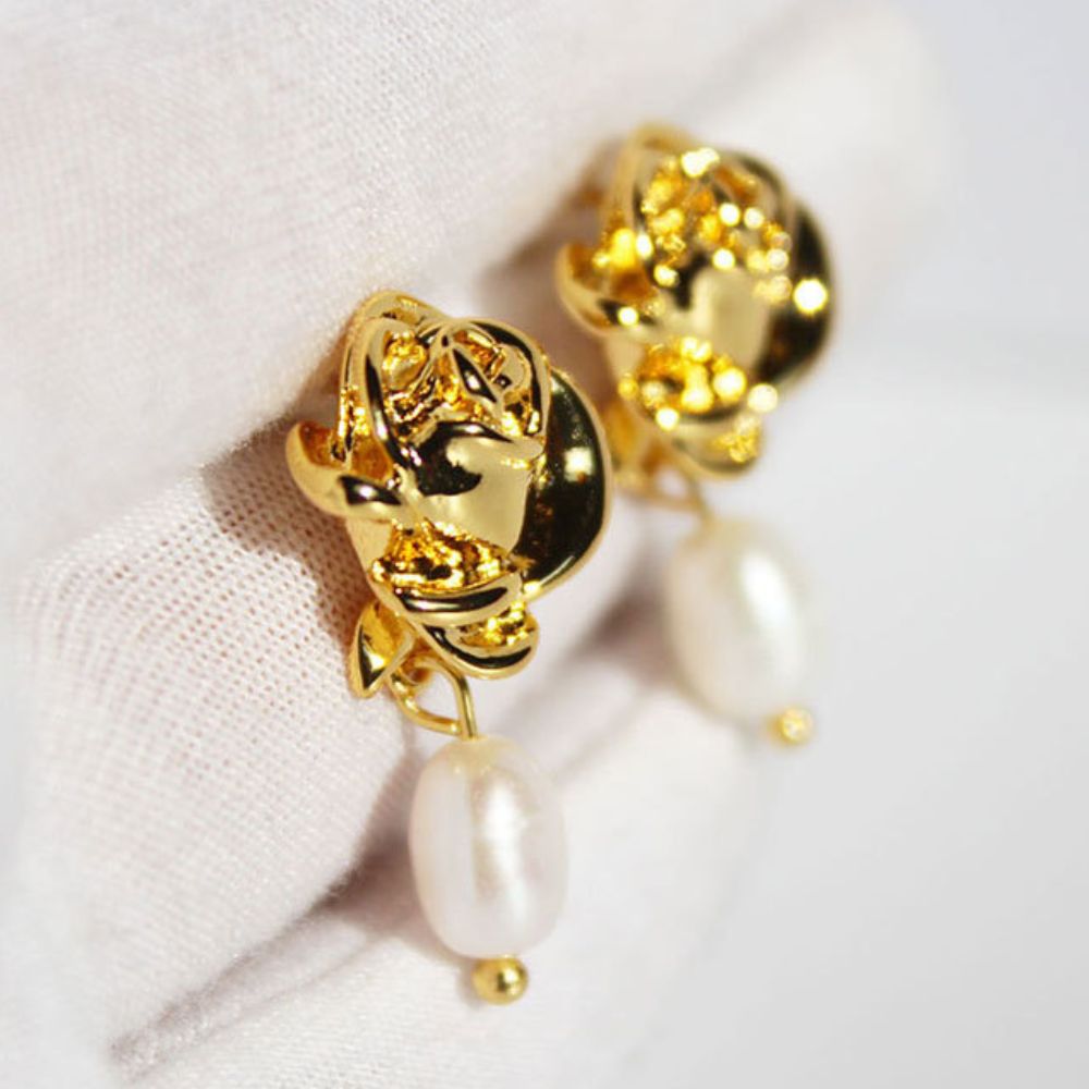 Tears of Rose Pearl Earrings