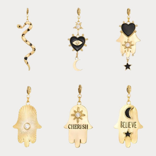 Star & Moon Pendant Set