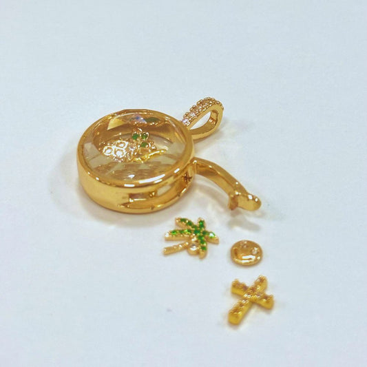 Personalized Round Charm Box Necklace