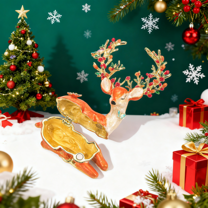 Christmas Reindeer Trinket Box