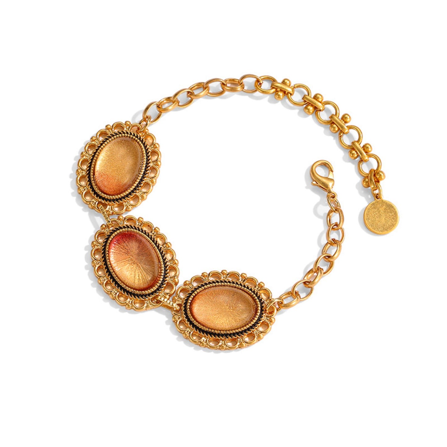 Vintage Lustrous Glazed Orb Bracelet