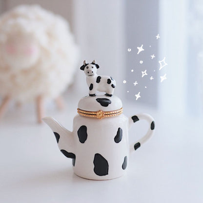 Cow Teapot Trinket Box