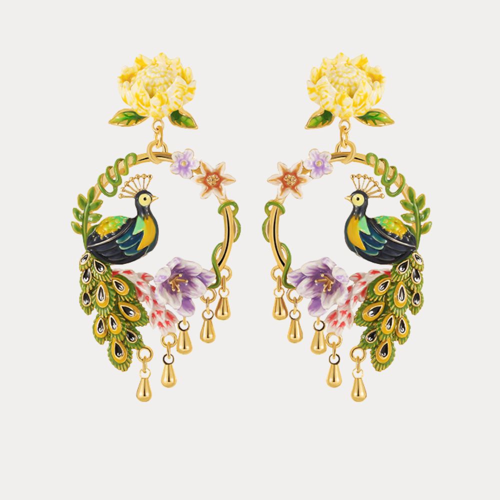 Peacock Earrings