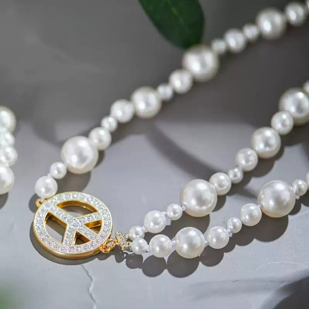 Symbol of Peace Pearl Necklace