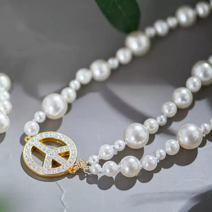 Symbol of Peace Pearl Necklace