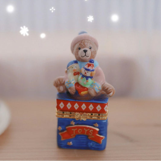 Teddy Bear Toy Chest trinket Box