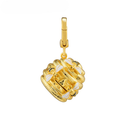 Golden Beehive Locket Pendant