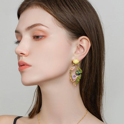 Peacock Earrings