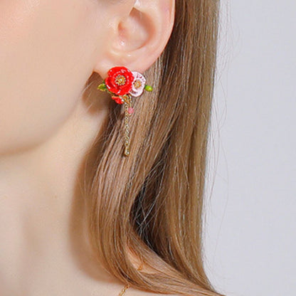 Corn Poppy Earring