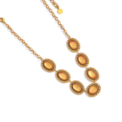 Vintage Lustrous Glazed Orb Necklace