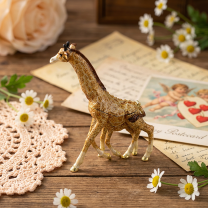 Mother & Baby Giraffe Trinket Box