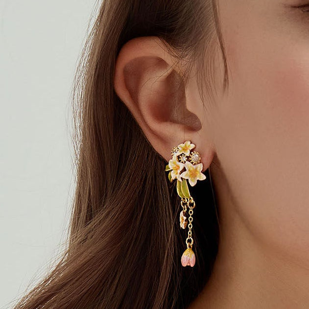 Plumeria Dangle Earrings