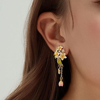 Plumeria Dangle Earrings