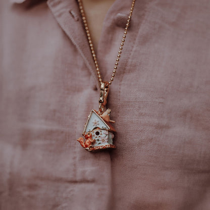 Squirrel Hut Locket Pendant